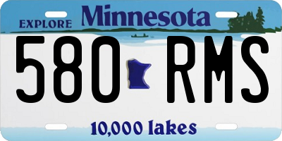 MN license plate 580RMS