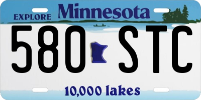 MN license plate 580STC