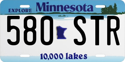 MN license plate 580STR