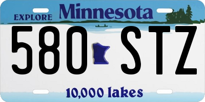 MN license plate 580STZ