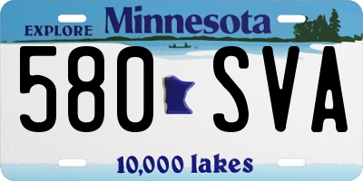 MN license plate 580SVA