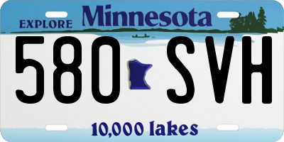 MN license plate 580SVH