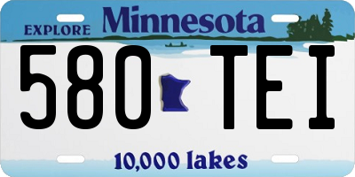 MN license plate 580TEI