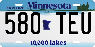 MN license plate 580TEU