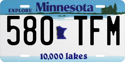MN license plate 580TFM