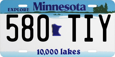 MN license plate 580TIY
