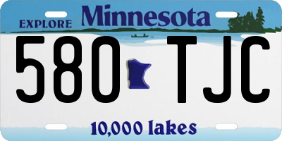MN license plate 580TJC