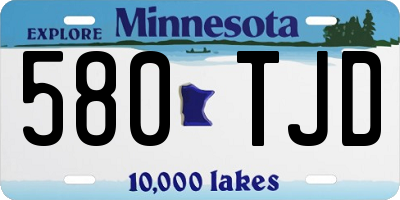 MN license plate 580TJD