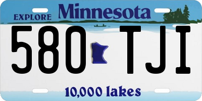 MN license plate 580TJI