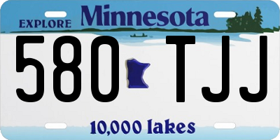 MN license plate 580TJJ