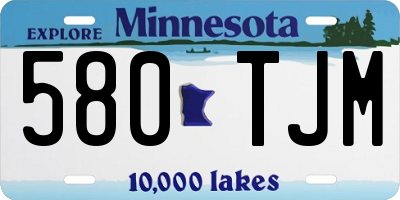 MN license plate 580TJM
