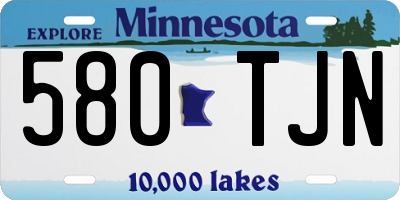 MN license plate 580TJN