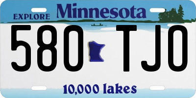 MN license plate 580TJO