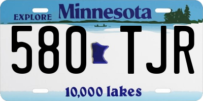 MN license plate 580TJR