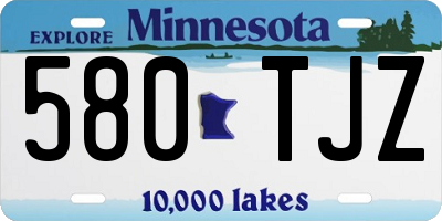 MN license plate 580TJZ