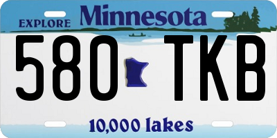 MN license plate 580TKB