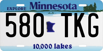 MN license plate 580TKG