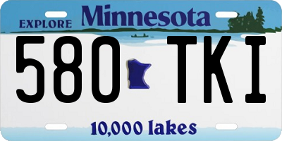 MN license plate 580TKI