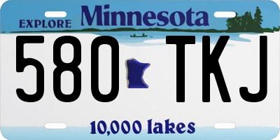 MN license plate 580TKJ