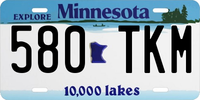 MN license plate 580TKM