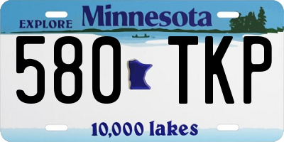 MN license plate 580TKP