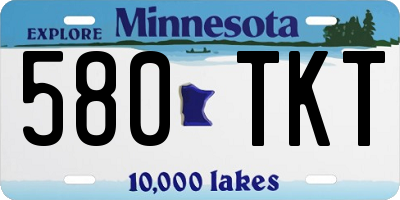MN license plate 580TKT