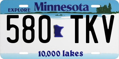 MN license plate 580TKV