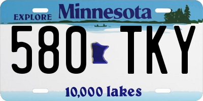 MN license plate 580TKY