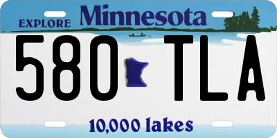 MN license plate 580TLA