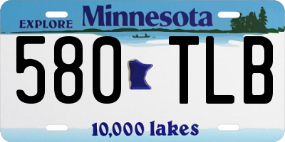 MN license plate 580TLB