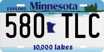 MN license plate 580TLC