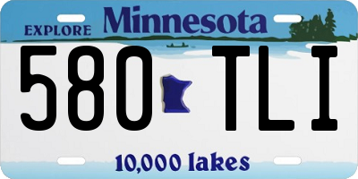 MN license plate 580TLI