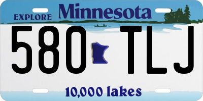 MN license plate 580TLJ