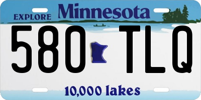 MN license plate 580TLQ