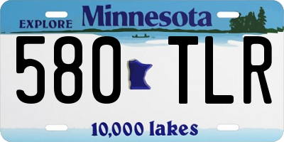 MN license plate 580TLR