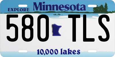 MN license plate 580TLS