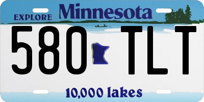MN license plate 580TLT