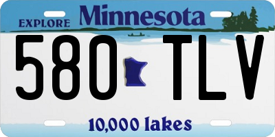 MN license plate 580TLV