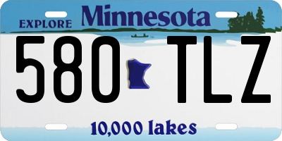 MN license plate 580TLZ
