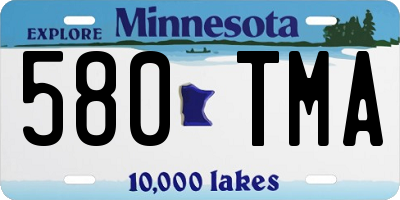 MN license plate 580TMA