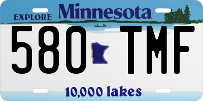 MN license plate 580TMF