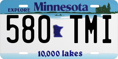 MN license plate 580TMI