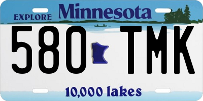 MN license plate 580TMK