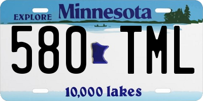MN license plate 580TML