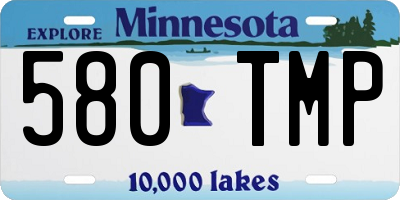 MN license plate 580TMP