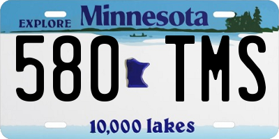 MN license plate 580TMS