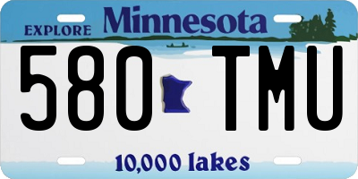 MN license plate 580TMU