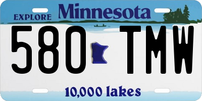 MN license plate 580TMW