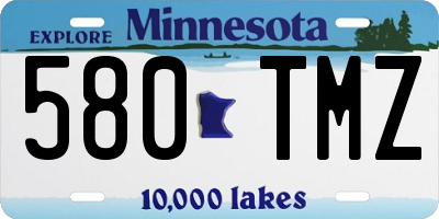 MN license plate 580TMZ