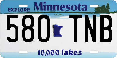 MN license plate 580TNB